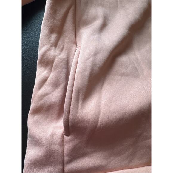 Nike Sweatshirt Womens XS Peach Therma Fit Side Zip Oversized Pullover Swoosh - Picture 6 of 8